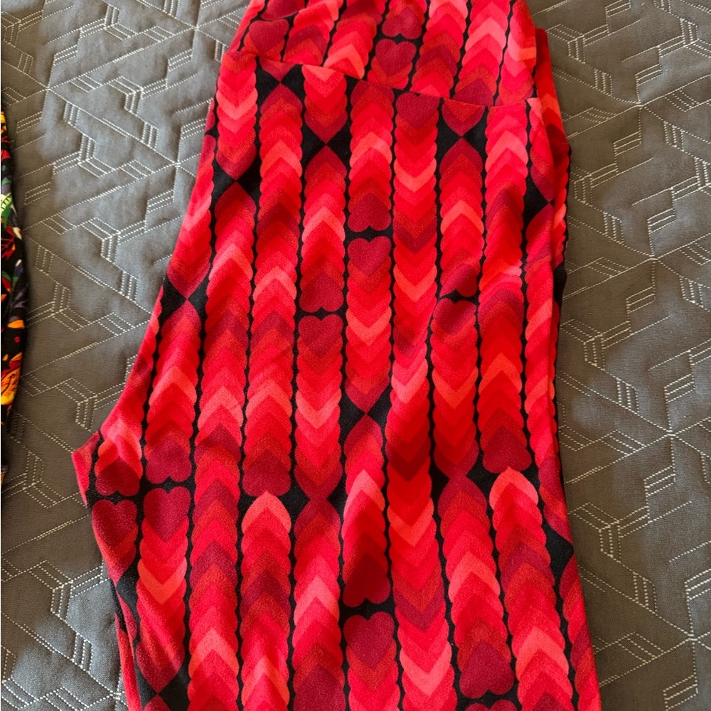 LuLaRoe Red Asymmetrical Pencil Jumpsuit